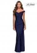 Picture of: Off the Shoulder Prom Dress with Sweetheart Neckline in Navy, Style: 28450, Detail Picture 2