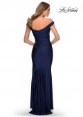 Picture of: Off the Shoulder Prom Dress with Sweetheart Neckline in Navy, Style: 28450, Detail Picture 3