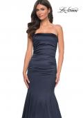 Picture of: Strapless Mermaid Stretch Satin Prom Dress in Blue, Style: 31980, Detail Picture 6