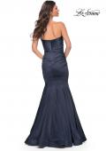 Picture of: Strapless Mermaid Stretch Satin Prom Dress in Blue, Style: 31980, Detail Picture 7