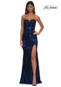 Picture of: Stunning Metallic Prom Dress with Sweetheart Neckline in Navy, Style: 32757, Detail Picture 7