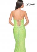 Picture of: Strapless Sweetheart Mermaid Sequin Prom Gown in Neon Green, Style: 32092, Detail Picture 6