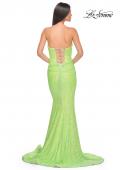 Picture of: Strapless Sweetheart Mermaid Sequin Prom Gown in Neon Green, Style: 32092, Detail Picture 7