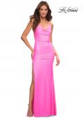 Picture of: Trendy Neon Prom Dress with High Side Slit in Pink, Style: 30603, Detail Picture 8