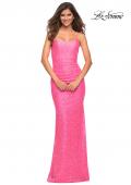 Picture of: Unique Soft Sequin Dress in Neon Pink in Neon Pink, Detail Picture 1