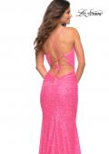 Picture of: Unique Soft Sequin Dress in Neon Pink in Neon Pink, Detail Picture 2