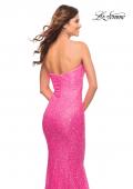 Picture of: Neon Pink Long Sequin Strapless Gown with Sweetheart Top in Neon Pink, Style: 30698, Detail Picture 2