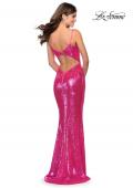 Picture of: Trendy Sequin Dress with Cut Out Open Back in Neon Pink, Style: 28937, Detail Picture 3