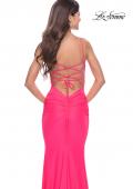 Picture of: Modern Jersey Dress with Twist Band Details in Neon in Neon Pink, Style: 31439, Detail Picture 4