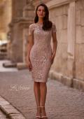 Picture of: Short Sleeve Below the Knee Lace Dress, Style: 29930, Main Picture