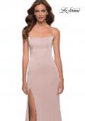 Picture of: Jersey Dress with Beaded Rhinestone Straps in Nude, Style 29720, Detail Picture 1