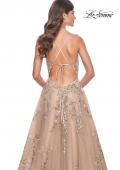 Picture of: Gorgeous Sequin Beaded Floral A-Line Tulle Dress in Nude, Style: 32052, Detail Picture 2