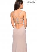 Picture of: Simple Long Prom Dress with Strappy Beaded Back in Nude, Style: 27089, Detail Picture 2