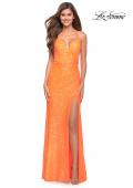 Picture of: Vibrant Wrap Style Sequin Dress with Slit, Style: 30620, Detail Picture 3