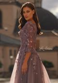 Picture of: A-line Tulle Mother of the Bride Dress with Gorgeous Beaded Lace in Orchid, Style: 32538, Detail Picture 1