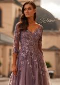 Picture of: A-line Tulle Mother of the Bride Dress with Gorgeous Beaded Lace in Orchid, Style: 32538, Detail Picture 2