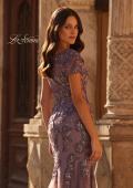 Picture of: Trumpet Mother of the Bride Dress with Beaded Lace Applique in Orchid, Style: 32940, Detail Picture 2