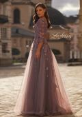 Picture of: A-line Tulle Mother of the Bride Dress with Gorgeous Beaded Lace in Orchid, Style: 32538, Detail Picture 3