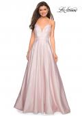 Picture of: Simple A-Line Long Prom Dress with Pockets in Pale Pink, Style: 27823, Main Picture