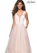Picture of: Elegant Ball Gown With Floral Printed Skirt and Pockets in Pale Pink, Style: 27325, Detail Picture 1
