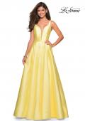 Picture of: A Line Sweetheart Prom Dress with Pockets in Pale Yellow, Style: 26768, Main Picture