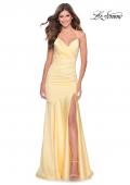Picture of: Prom Dress with Ruching and Sweetheart Neckline in Pale Yellow, Style: 28720, Main Picture
