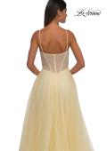Picture of: Cute A-line Prom Dress with Pearl and Rhinestone Tulle in Pale Yellow, Style: 32644, Detail Picture 13