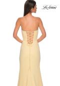 Picture of: Jersey Strapless Dress with Sweetheart Rhinestone Lined Neckline in Pale Yellow, Style 32829, Detail Picture 23