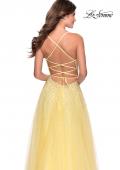 Picture of: A-line Tulle Dress with Beaded Bodice and Pockets in Pale Yellow, Style: 28583, Detail Picture 2