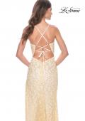 Picture of: Beautiful Prom Dress with Rhinestone and Flower Detail in Pale Yellow, Style: 31993, Detail Picture 5