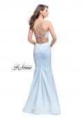 Picture of: Satin Mermaid Prom Dress with Beading and Open Back in Pale Blue, Style: 25711, Detail Picture 3