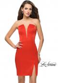 Picture of: Simple Satin Sweetheart Homecoming Dress in Papaya, Style: 26629, Main Picture