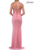 Picture of: Strapless Embellished Corset Gown with Lace-Up Back in Peach, Style: 33738, Detail Picture 14