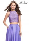 Picture of: Two Piece Prom Gown with Beaded lace Top and Pockets n Periwinkle, Style: 26087, Main Picture
