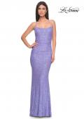 Picture of: Chic Soft Sequin Stretch Dress with Open Back in Periwinkle, Style: 31429, Main Picture