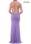 Picture of: Rhinestone Embellished Gown with Open Back in Periwinkle, Style: 33856, Detail Picture 13