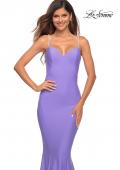Picture of: Rhinestone Diamond Strap Chic Jersey Dress in Periwinkle, Detail Picture 1