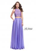 Picture of: Two Piece Prom Gown with Beaded lace Top and Pockets in Periwinkle, Style: 26087, Detail Picture 5