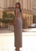 Picture of: Long Jersey Dress with Ruching and Cap Sleeves, Style: 25206, Back Picture