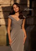 Picture of: Long Jersey Dress with Ruching and Cap Sleeves, Style: 25206, Detail Picture 1