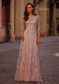 Picture of: Floor Length Floral Dress with Three Quarter Sleeves, Style: 27981, Main Picture