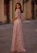 Picture of: Floor Length Floral Dress with Three Quarter Sleeves, Style: 27981, Back Picture