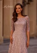 Picture of: Floor Length Floral Dress with Three Quarter Sleeves, Style: 27981, Detail Picture 1