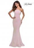 Picture of: Iridescent Sequin Gown with High Pyramid Neckline in Pink, Style: 28614, Main Picture