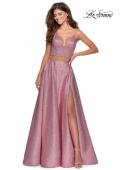 Picture of: Two Piece Shimmer Prom Dress with Pockets in Pink, Style: 28618, Main Picture