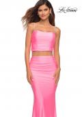 Picture of: Two Piece Dress with Rhinestone Diamond Straps in Pink, Main Picture