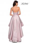 Picture of: Metallic High-Low Strapless Dress with Pockets in Pink, Style: 27783, Back Picture
