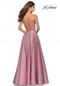 Picture of: Two Piece Shimmer Prom Dress with Pockets in Pink, Style: 28618, Back Picture