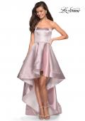 Picture of: Metallic High-Low Strapless Dress with Pockets in Pink, Style: 27783, Detail Picture 1