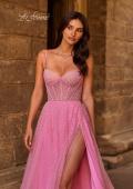 Picture of: Cute A-line Prom Dress with Pearl and Rhinestone Tulle in Pink , Style 32644, Detail Picture 1